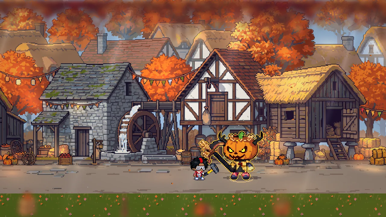 A harvest village.