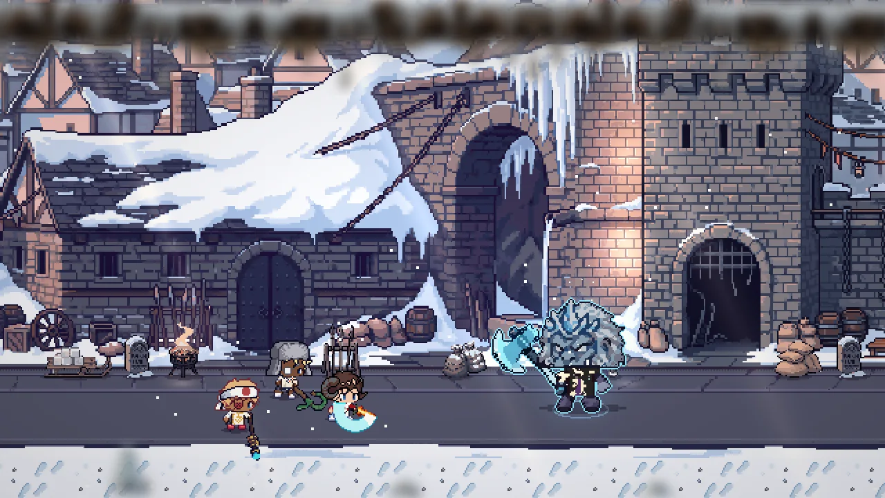 A snowy mountain fortress.